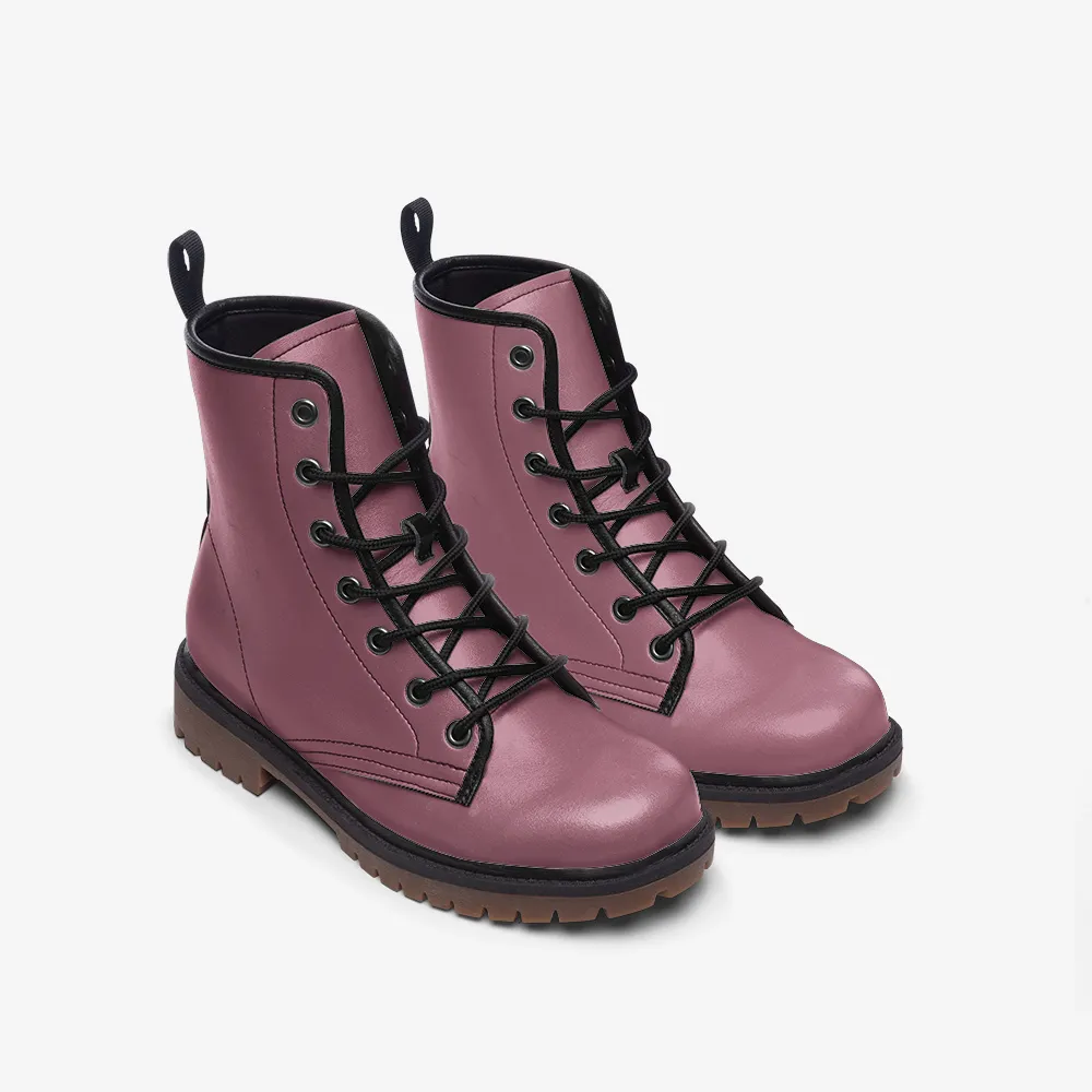 🛍️ Mauve Combat Boots – Soft Strength, Loud Soul