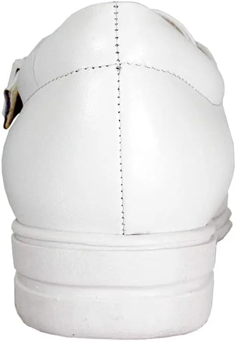24 Hour Comfort Morgan Women's Wide Width Leather Slip On Shoes with Buckle