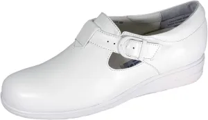 24 Hour Comfort Morgan Women's Wide Width Leather Slip On Shoes with Buckle