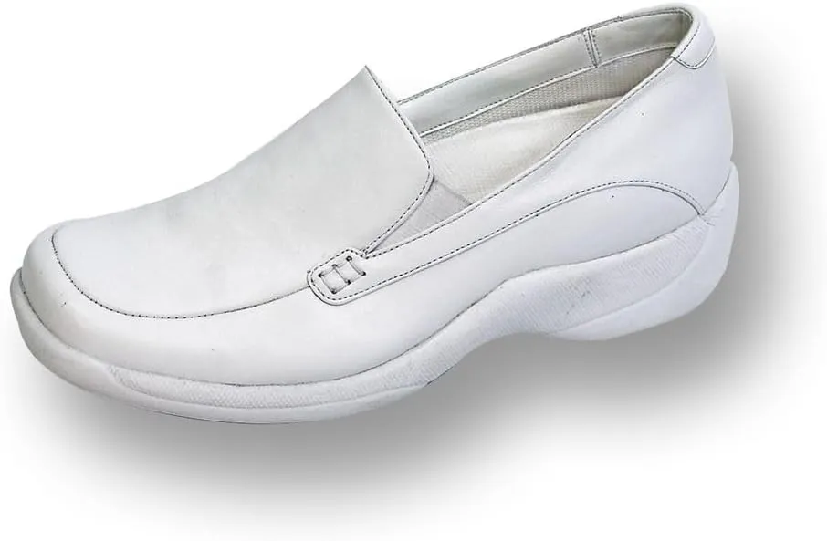 24 Hour Comfort Riley Women's Adjustable Wide Width Slip-on Loafers Nurse Style
