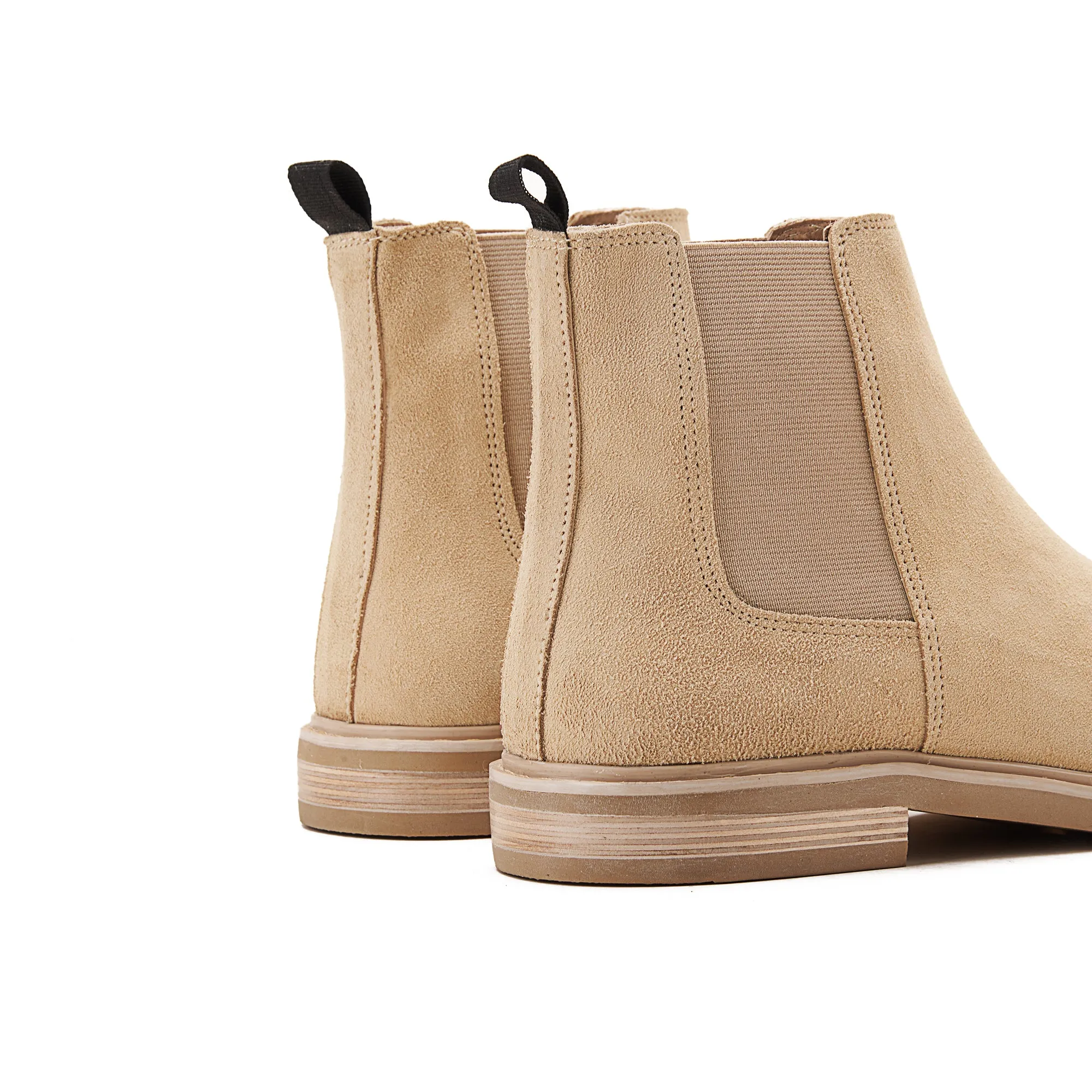 Achilles Signature Premium Suede Chelsea Boots - Beige