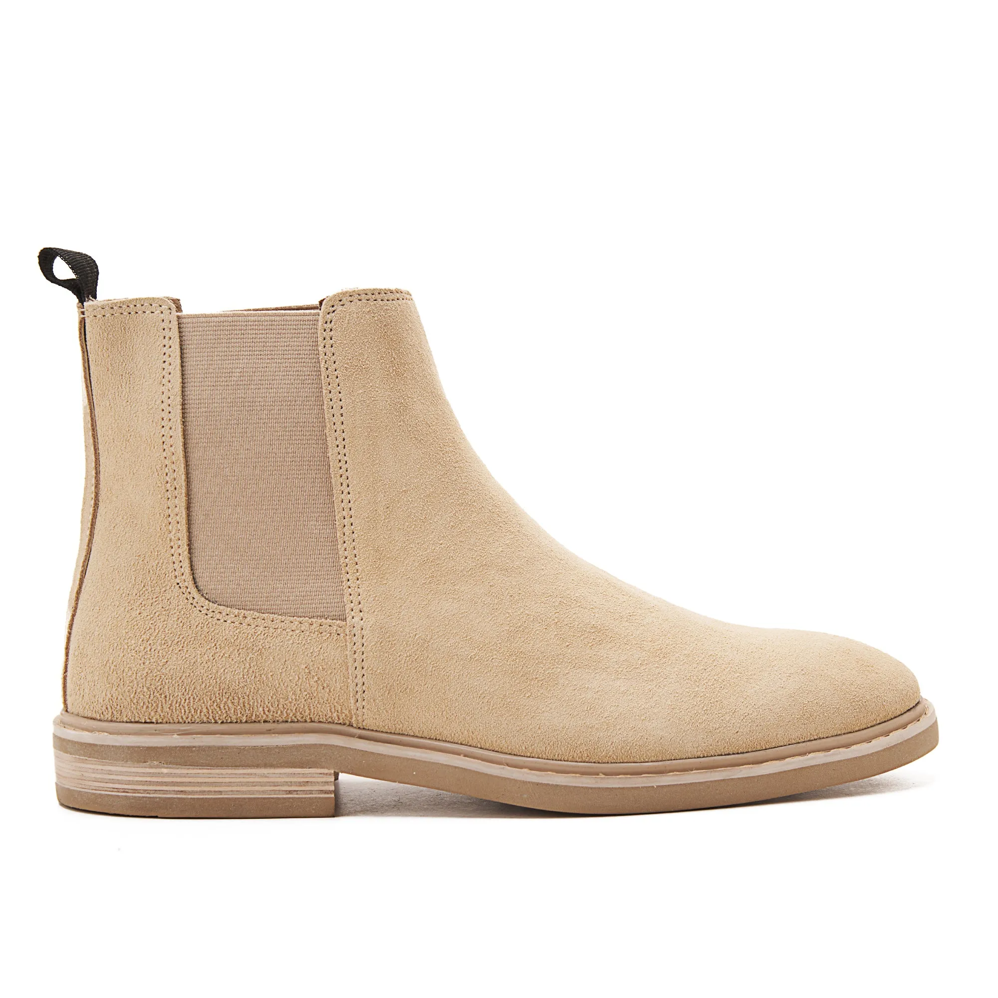 Achilles Signature Premium Suede Chelsea Boots - Beige