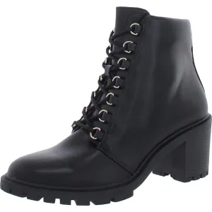 Alfani Womens Buffey Faux Leather Combat & Lace-up Boots Black 10.5 Medium (B,M)