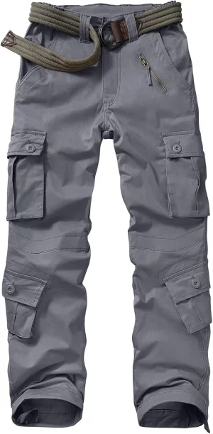 Alfiudad Womens Cargo Pants with Pockets, Women's Casual Military Army Hiking Combat Tactical Work Pants Trousers
