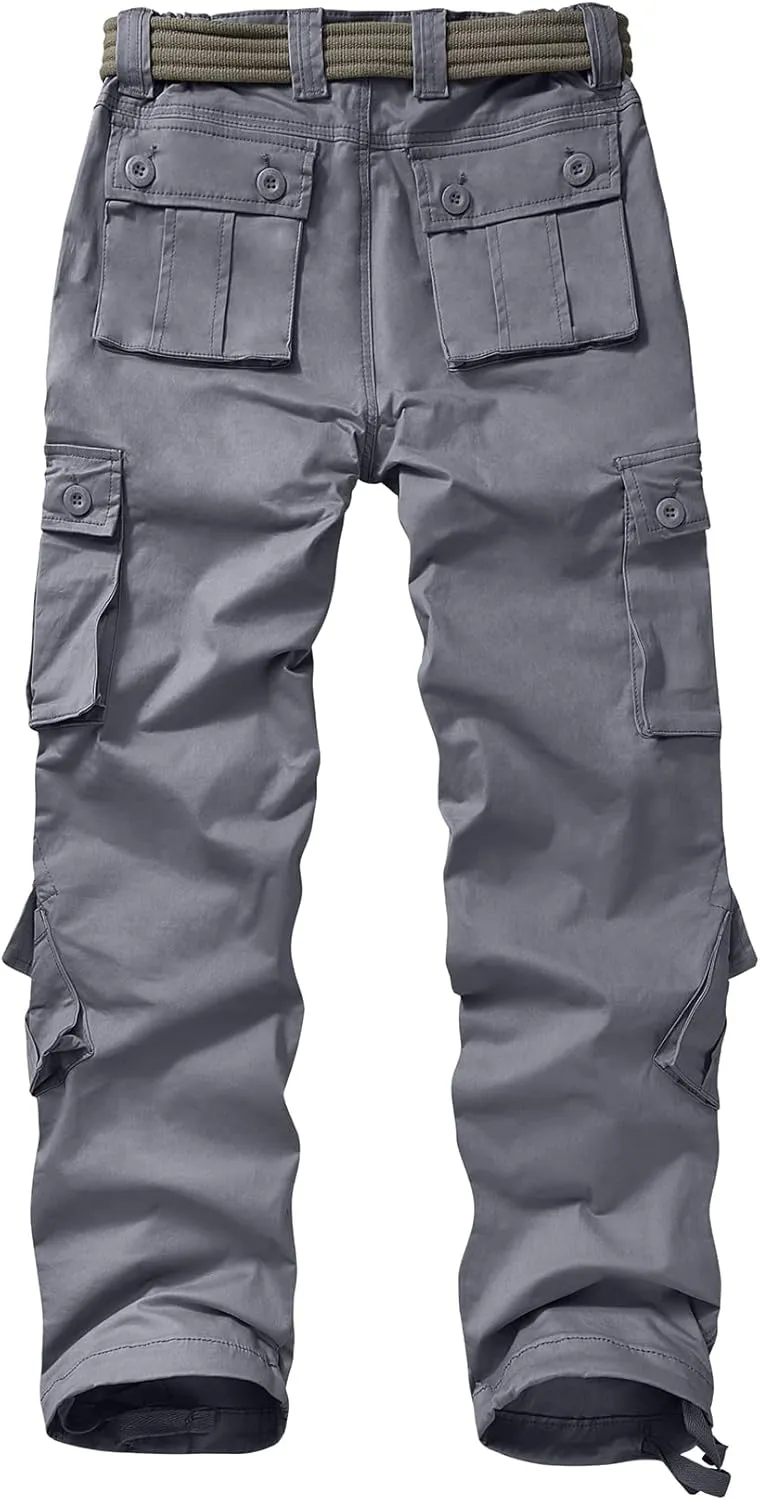 Alfiudad Womens Cargo Pants with Pockets, Women's Casual Military Army Hiking Combat Tactical Work Pants Trousers
