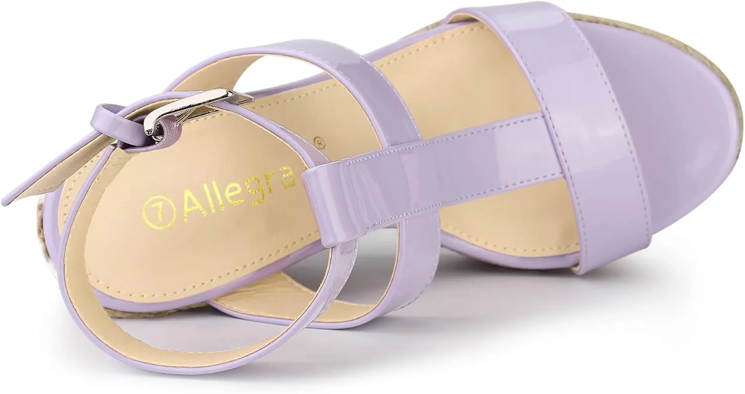 Allegra K Women's Espadrille Strappy Platform Wedges Sandals