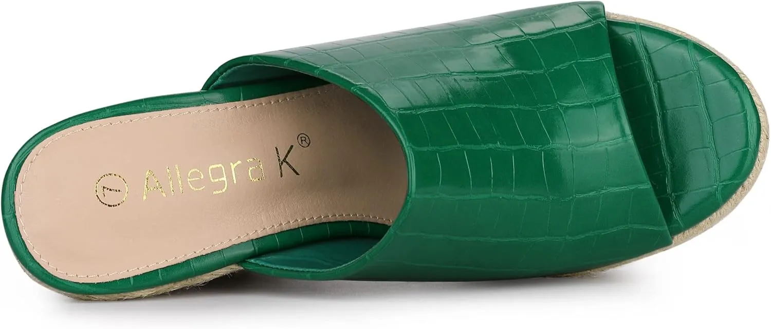 Allegra K Women's Espadrilles Wedges Wedge Sandals