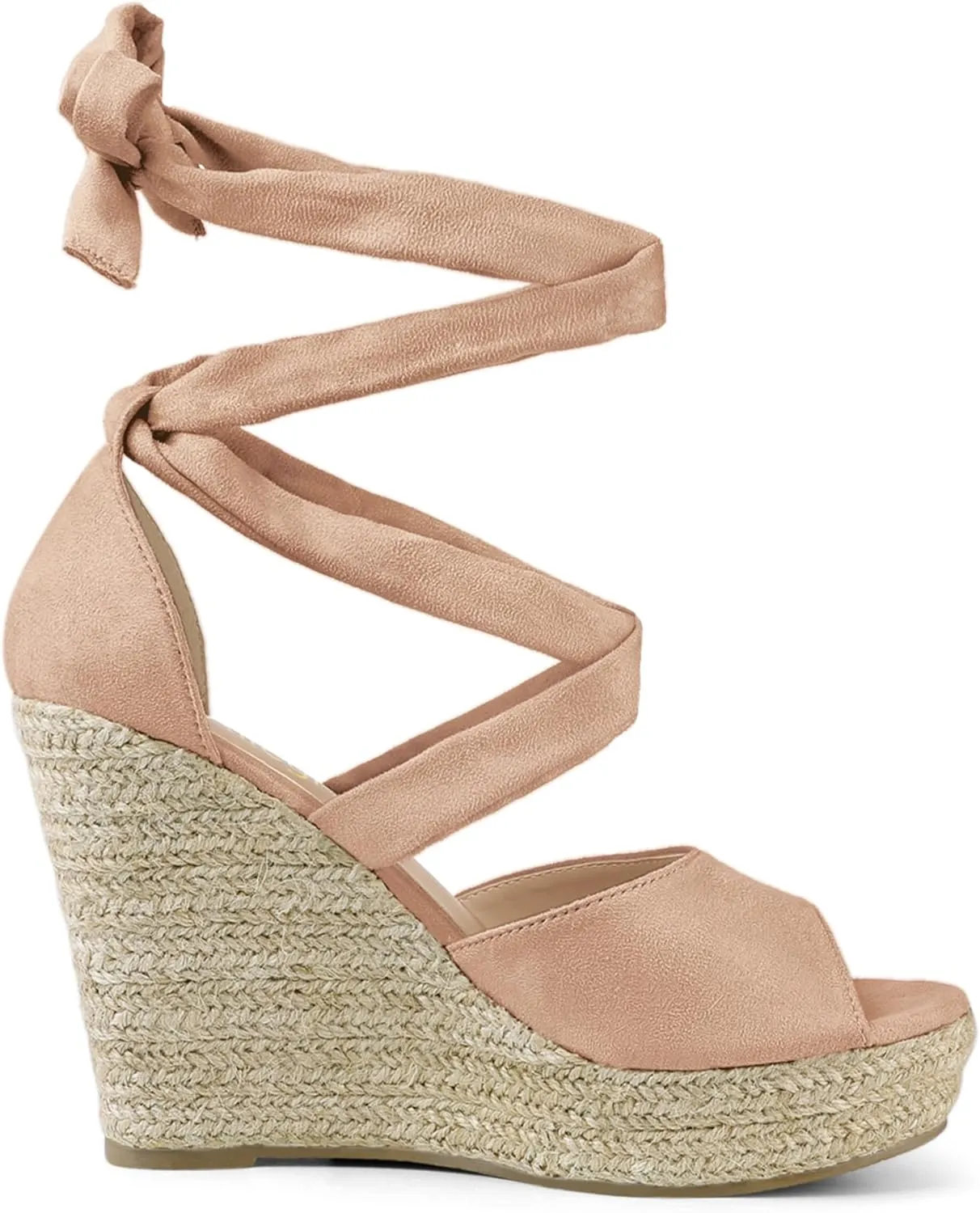 Allegra K Women's Lace Up Espadrilles Platform Platform Wedges Sandals