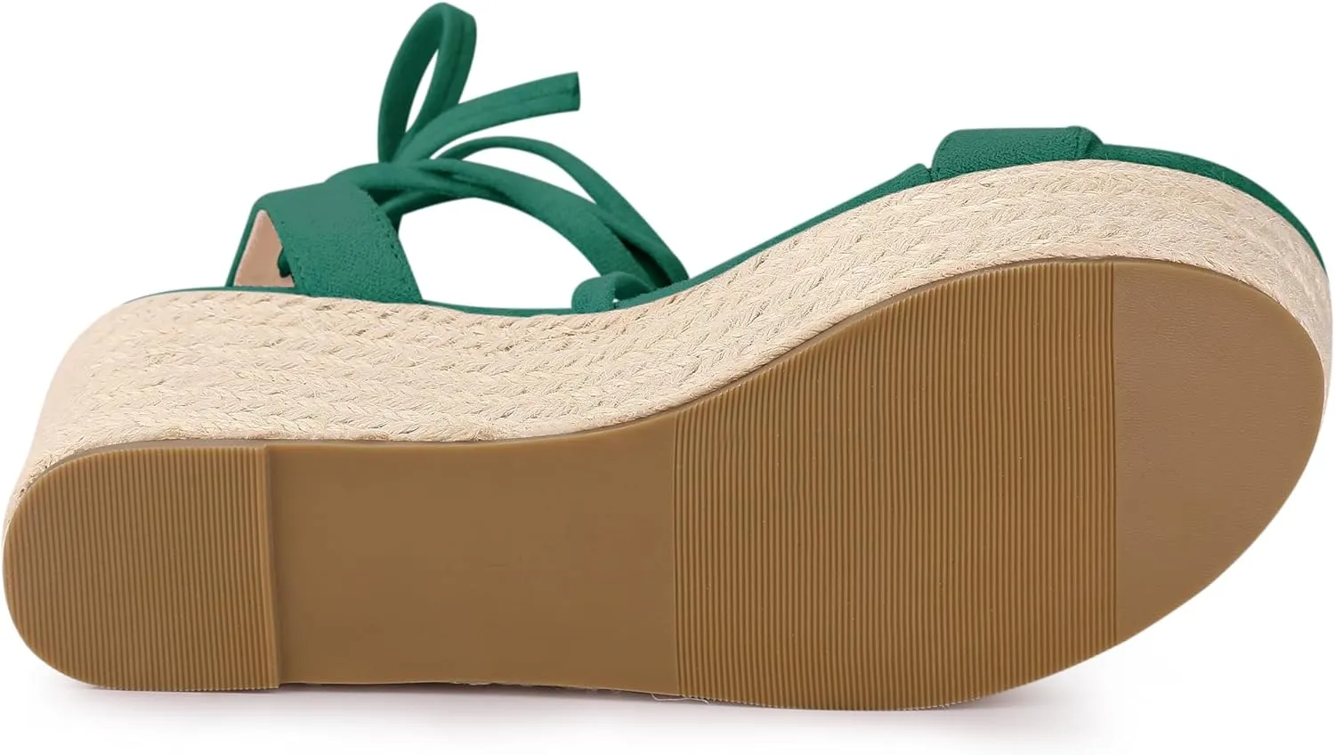 Allegra K Women's Lace Up Wedge Heel Slingback Platform Strappy Sandals