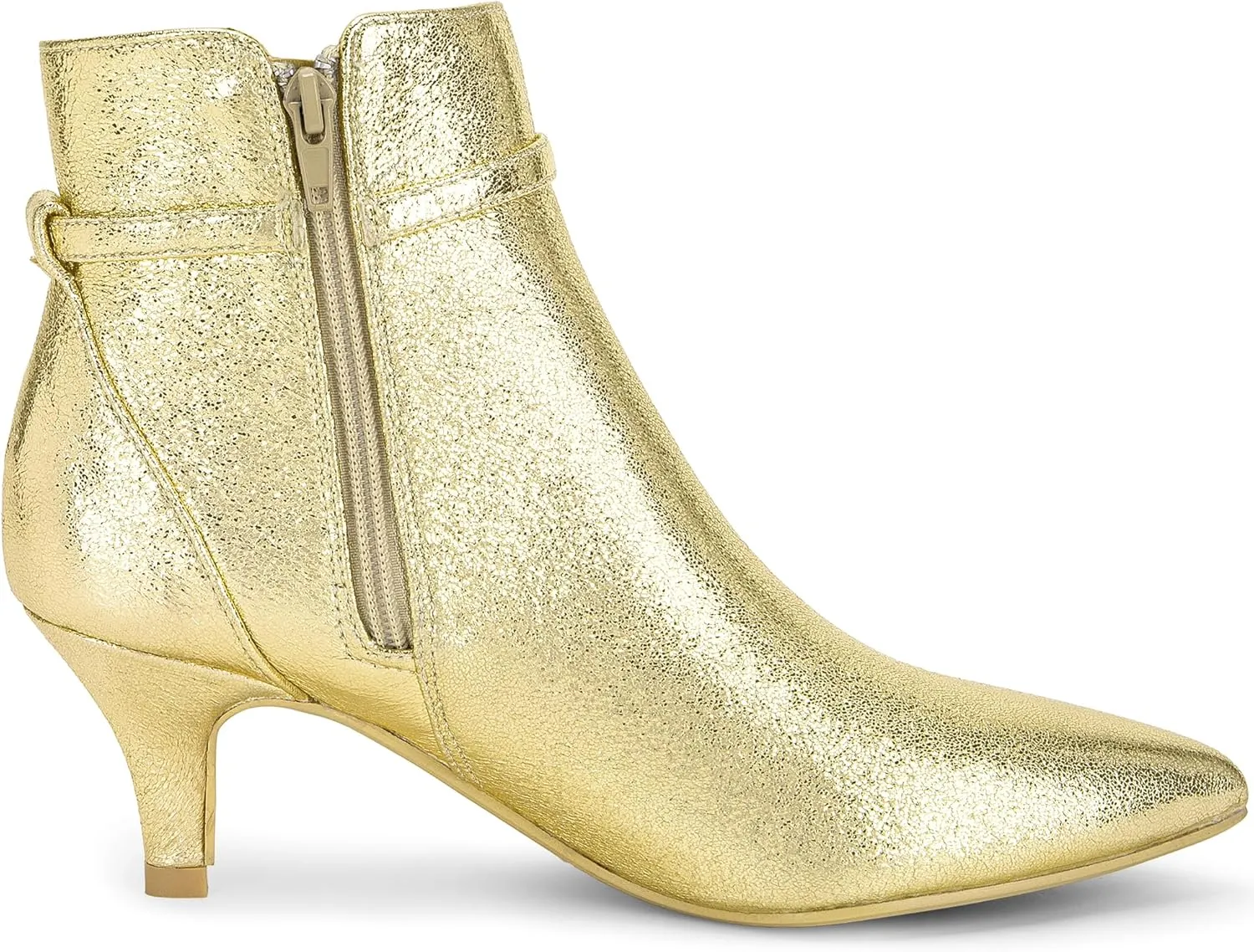 Allegra K Women's Pointed Toe Chelsea Kitten Heels Ankle Boots