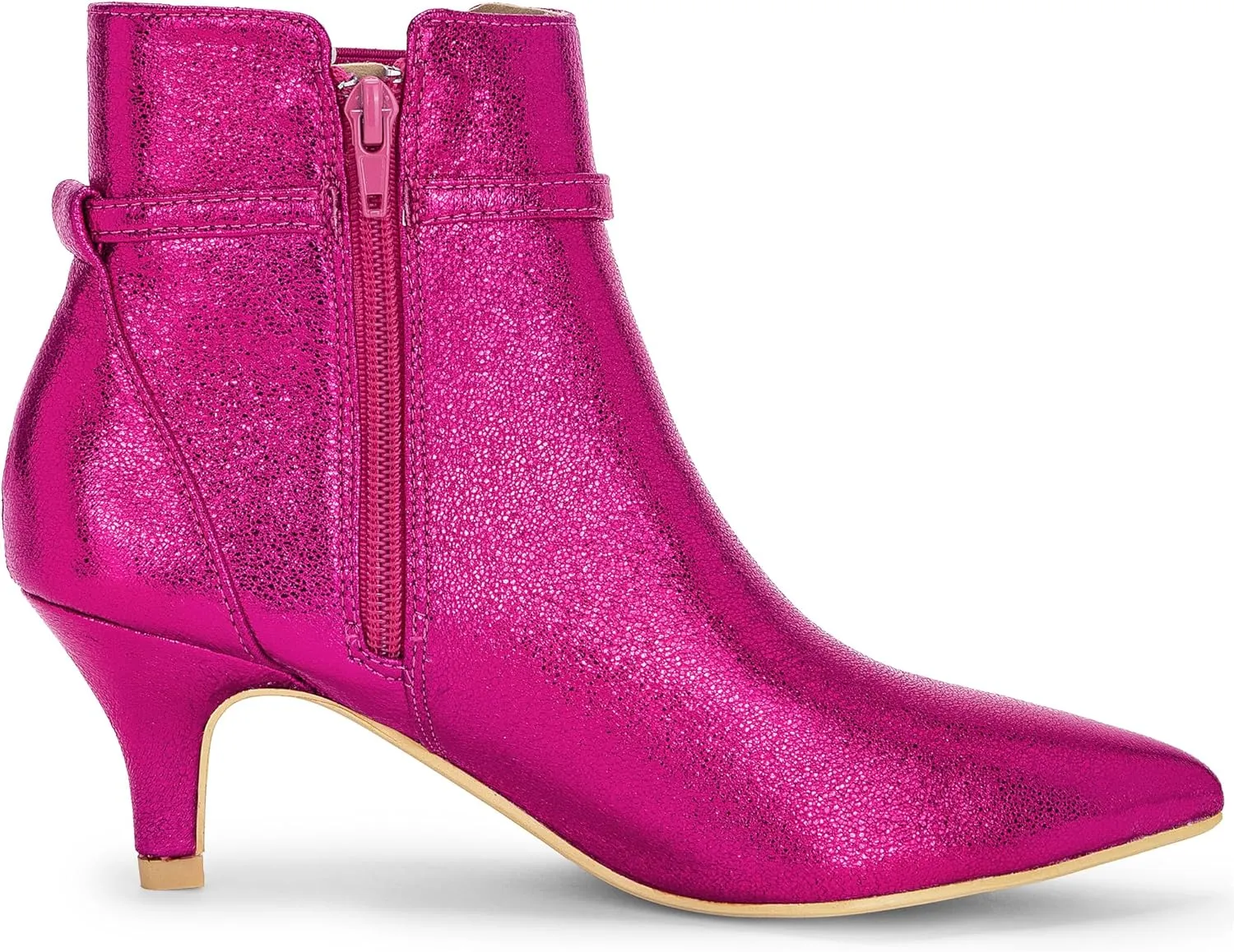 Allegra K Women's Pointed Toe Chelsea Kitten Heels Ankle Boots