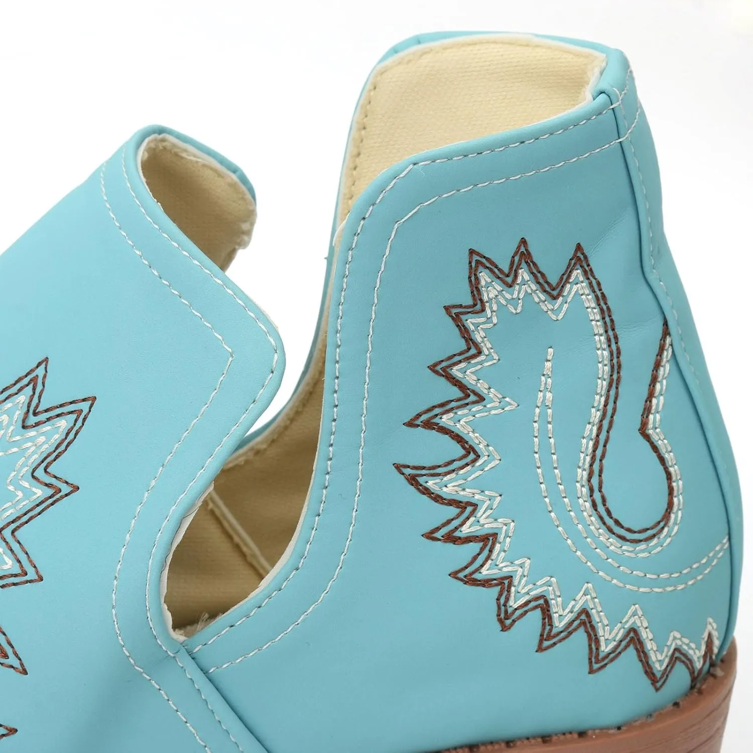 AMDBEL Booties for Women Dressy 2024 Ankle Boots Slip On Low Heel Stylish Western Short Boots Fall Winter Shoes