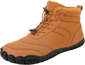 AMDBEL SWinter Barefoot Shoes Women Men, Hiking Footwear Barefoot Snow Boots, Warm Non-Slip Waterproof Barefoot Shoes