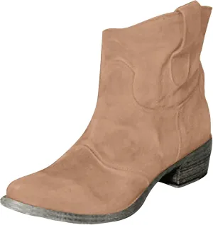 AMDBEL Winter Boots for Women 2024 Ankle Boots Chunky Low Heel Suede Mid Calf Zipper Cowboy Boots Winter Booties