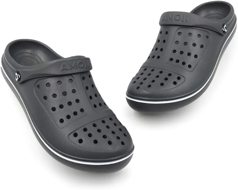 Amoji Unisex Clogs Garden Shoes Slip On Sandals CL8818