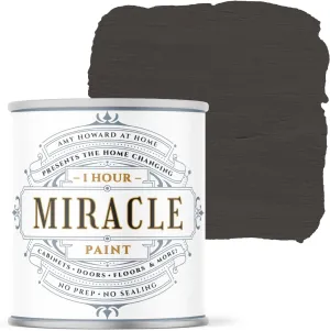 AMY HOWARD AT HOME - One Hour Miracle Water-Based Enamel Paint - Scrubbable Eggshell Finish All In One Paint - No Stripping, Sanding, or Priming - 32 OZ Brown Derby