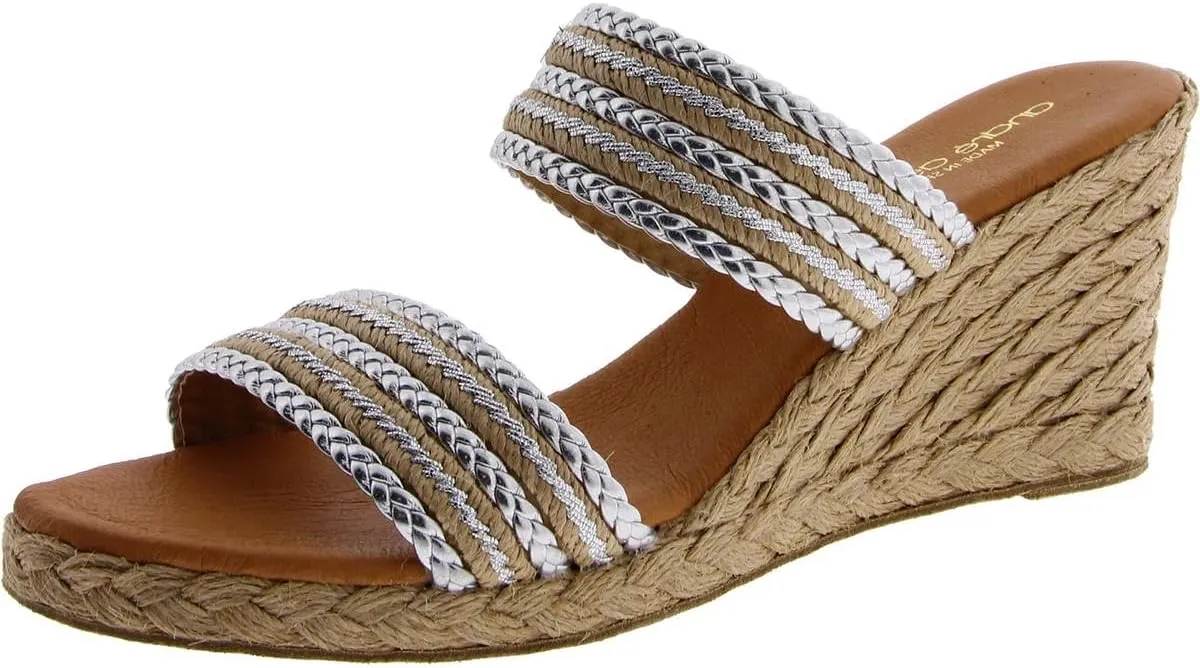 Andre Assous Nolita Raffia Natural/Silver 9 M