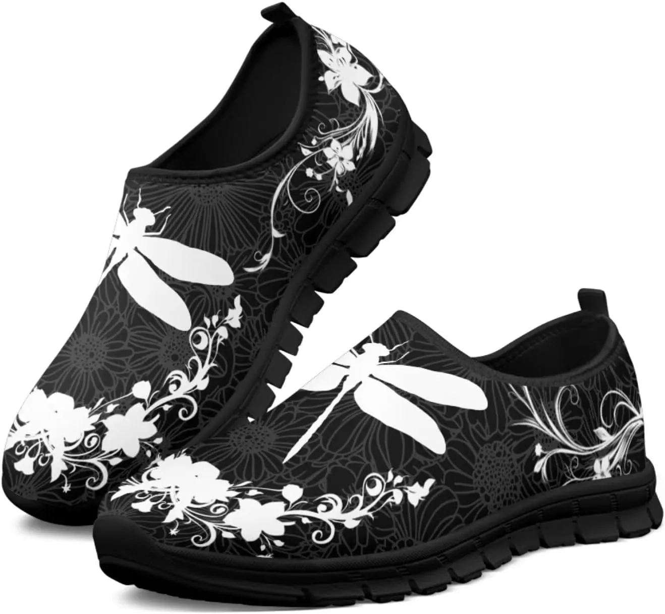 Animals Print Slip On Shoes for Women Low Cut Casual Lightweight Breathable Non Slip Mesh Shoes