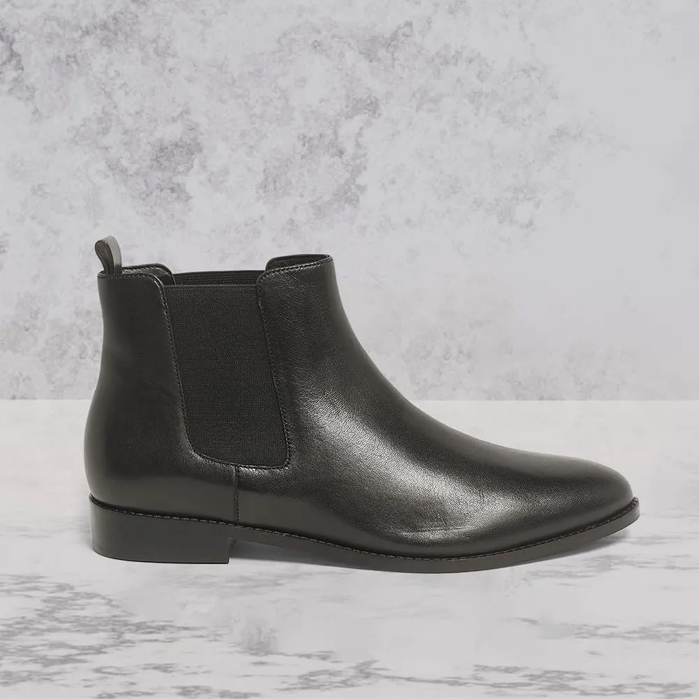 Anthony Veer Michelle Chelsea Boots for Women | Italian Full Grain Calfskin Leather | Low Heel & Almond Shaped Toe | Cushioned Ortholite Bedded Insoles