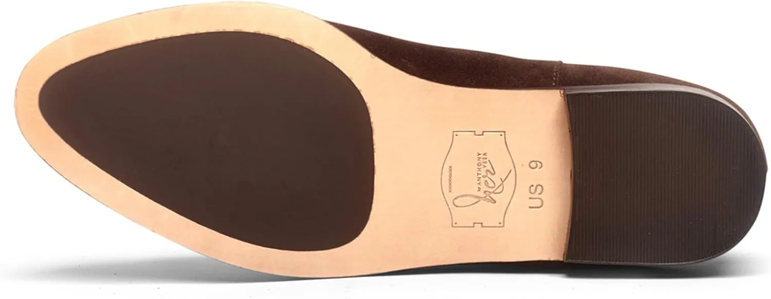 Anthony Veer Michelle Chelsea Boots for Women | Italian Full Grain Calfskin Leather | Low Heel & Almond Shaped Toe | Cushioned Ortholite Bedded Insoles