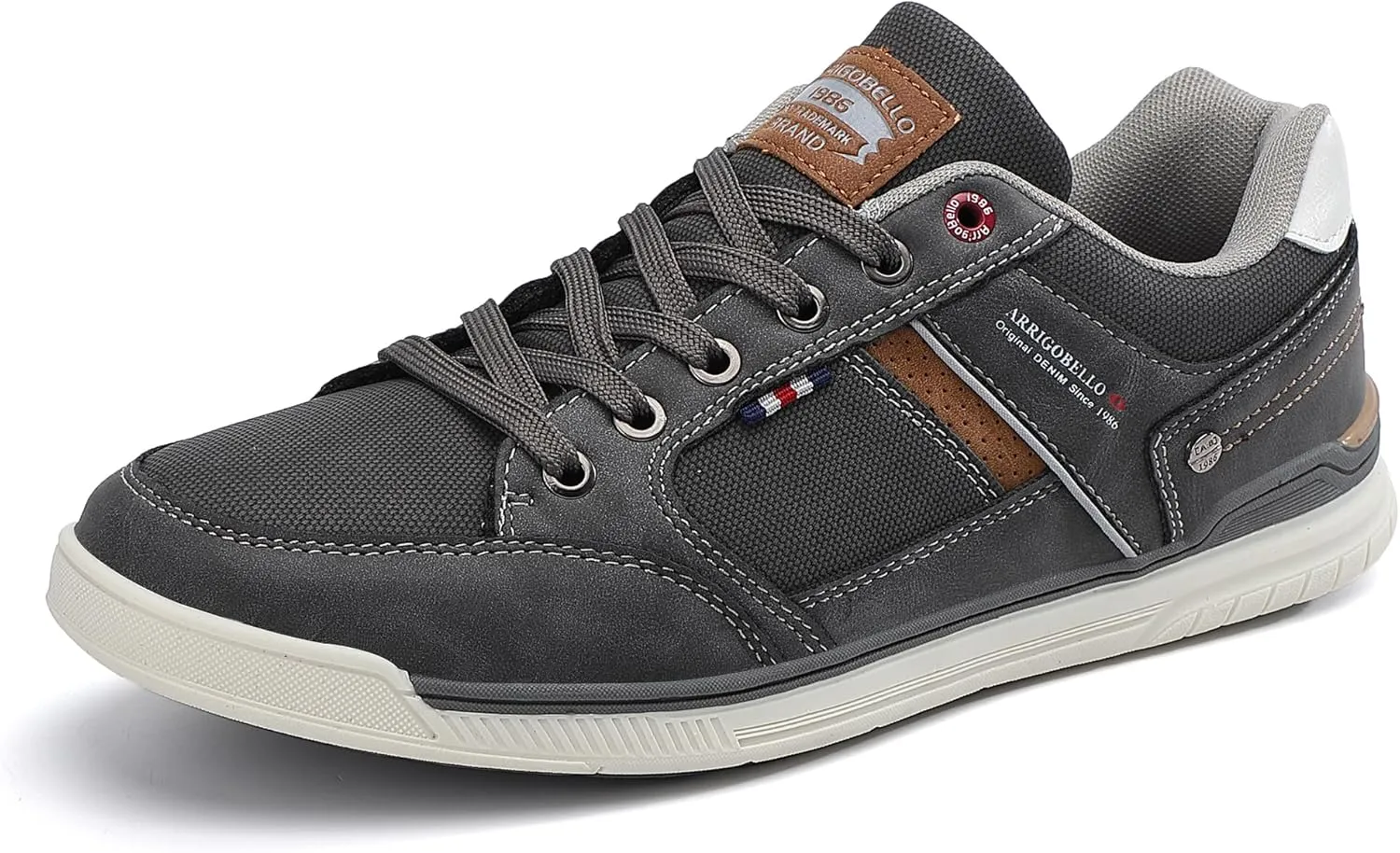 ARRIGO BELLO Mens Casual Shoes Fashion Sneakers Breathable Comfort Classic Lace-Up Low Top Walking Shoes