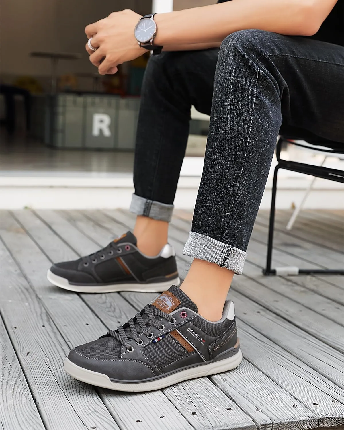 ARRIGO BELLO Mens Casual Shoes Fashion Sneakers Breathable Comfort Classic Lace-Up Low Top Walking Shoes