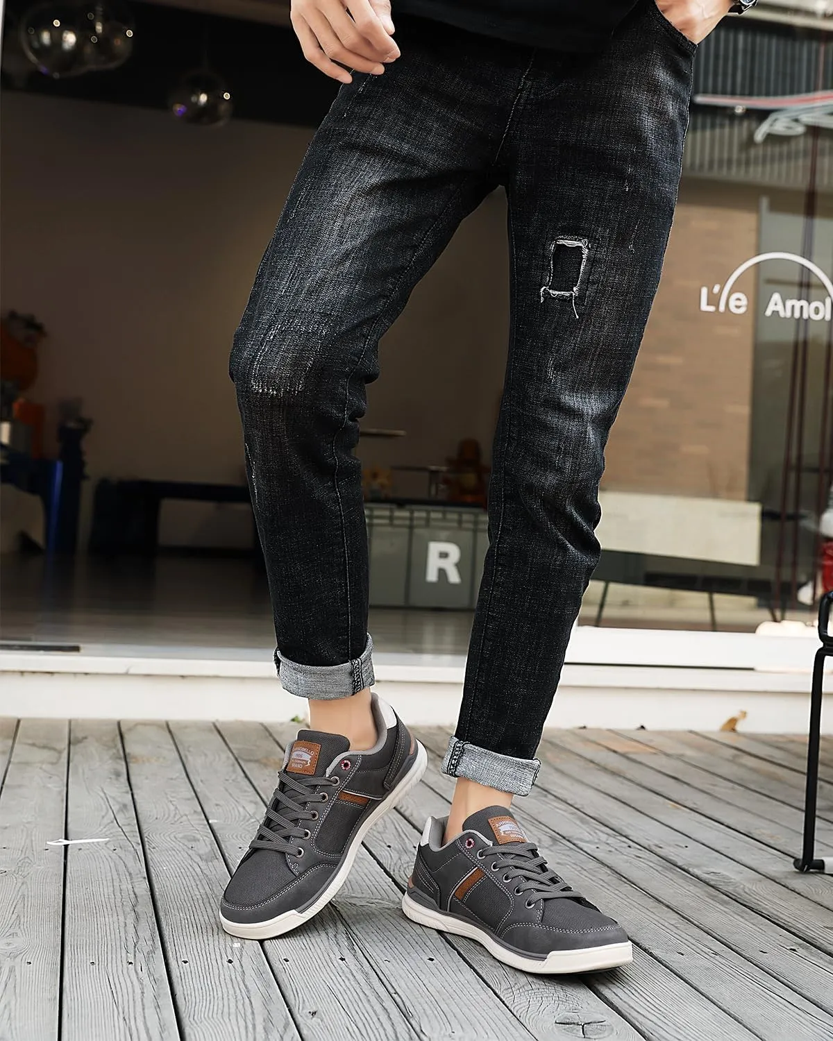 ARRIGO BELLO Mens Casual Shoes Fashion Sneakers Breathable Comfort Classic Lace-Up Low Top Walking Shoes