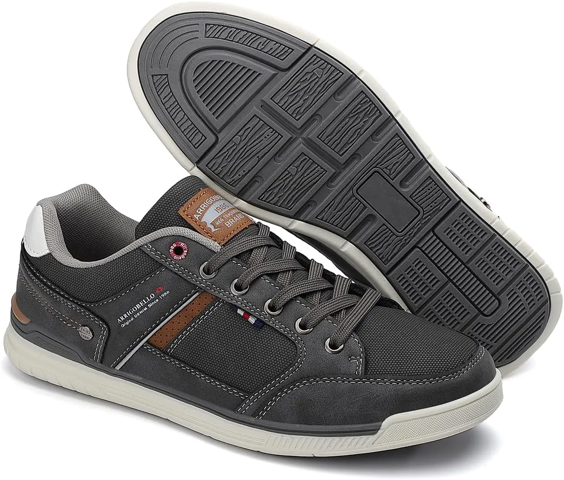 ARRIGO BELLO Mens Casual Shoes Fashion Sneakers Breathable Comfort Classic Lace-Up Low Top Walking Shoes