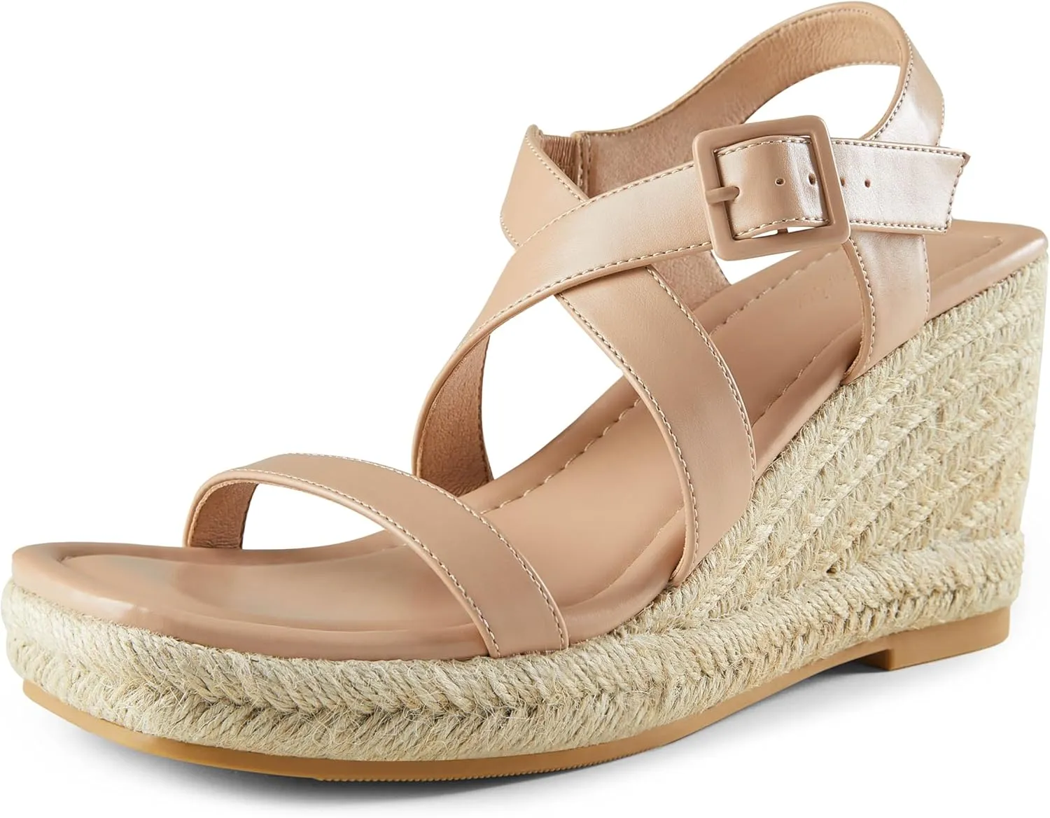 Arromic Wedge Sandals for Women Espadrille Sandals Platform Wedge Heel Shoes Open Toe Casual Comfortable Summer Beach Wedges for Women Dressy