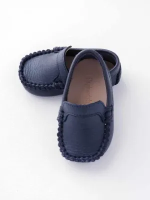 Baby boy's navy Moccasin