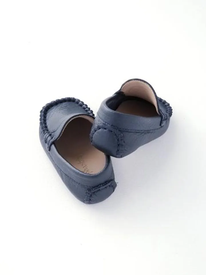 Baby boy's navy Moccasin