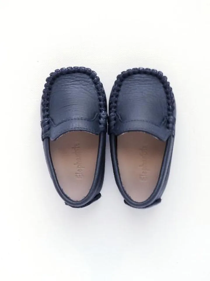 Baby boy's navy Moccasin