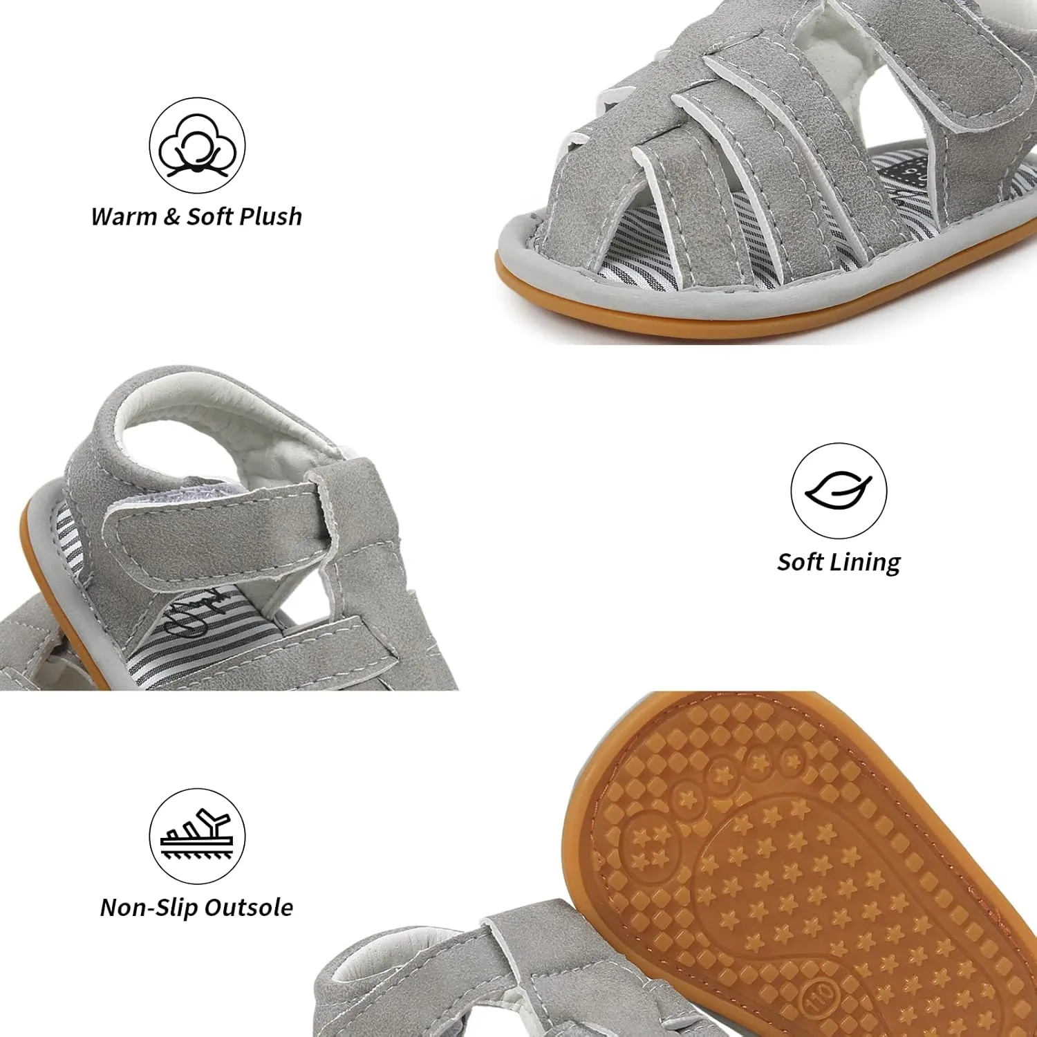 Baby Girl Boy Sandals, Premium Soft Anti-Slip Sole Infant Baby Sandals Summer Casual Beach Shoes Bowknot Princess Dress Flats Prewalker First Walker Shoes