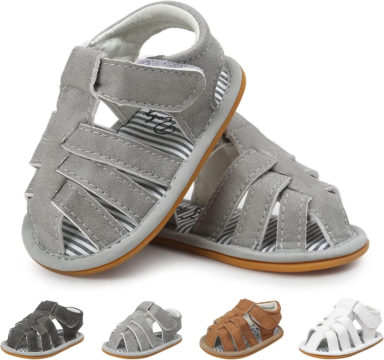 Baby Girl Boy Sandals, Premium Soft Anti-Slip Sole Infant Baby Sandals Summer Casual Beach Shoes Bowknot Princess Dress Flats Prewalker First Walker Shoes