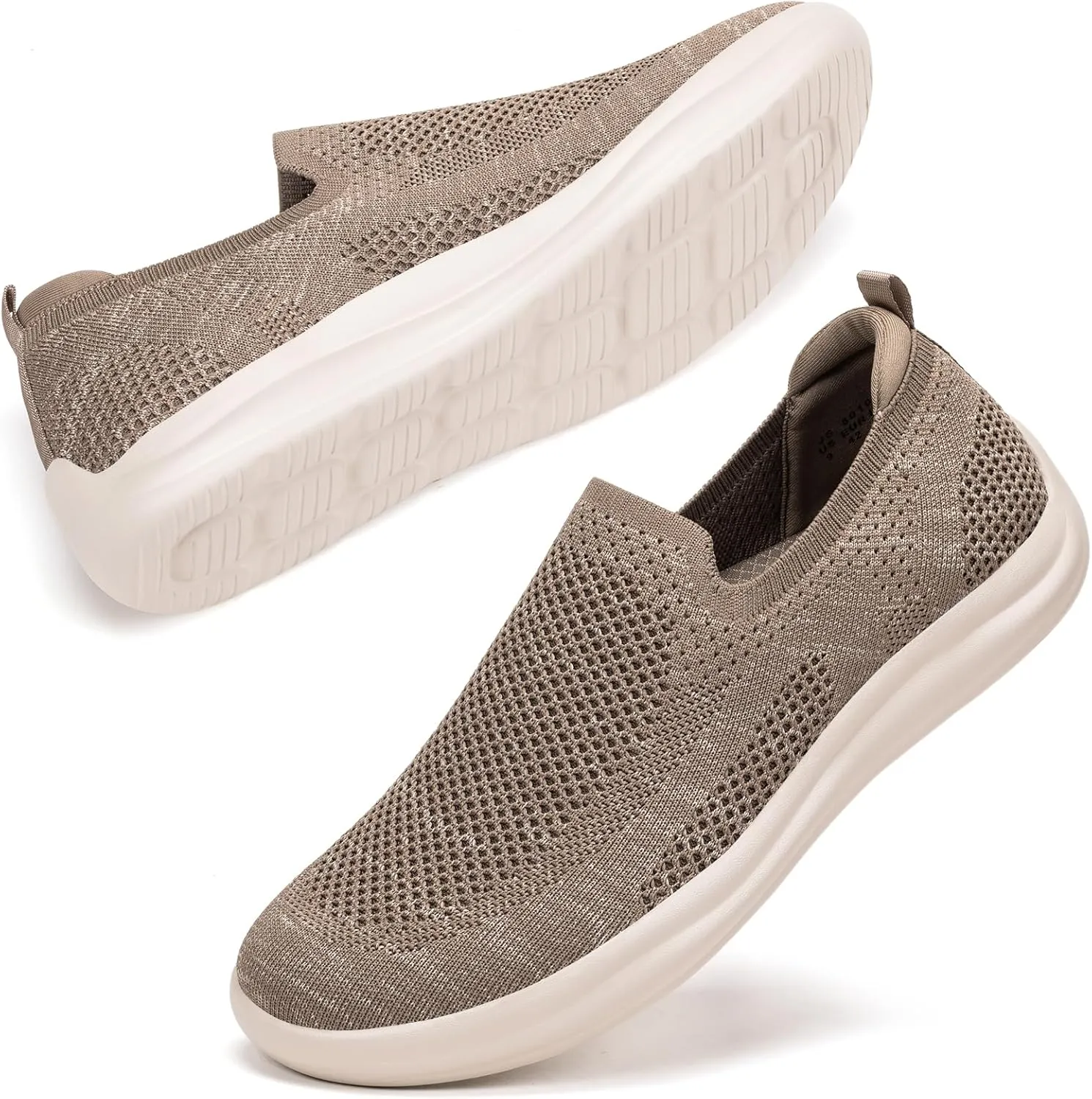 BEJINASH Men’s Slip-on Walking Shoes, Lightweight Breathable Go Walk Shoes with Arch Support,Comfortable Casual Loafers Shoes