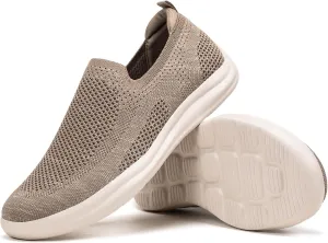 BEJINASH Men’s Slip-on Walking Shoes, Lightweight Breathable Go Walk Shoes with Arch Support,Comfortable Casual Loafers Shoes