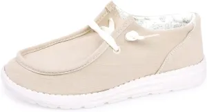 BENEKER Women's Loafers Slip On Low Top Sneakers Casual Boat Shoes Comfortable Walking Flats Breathable Canvas Shoes