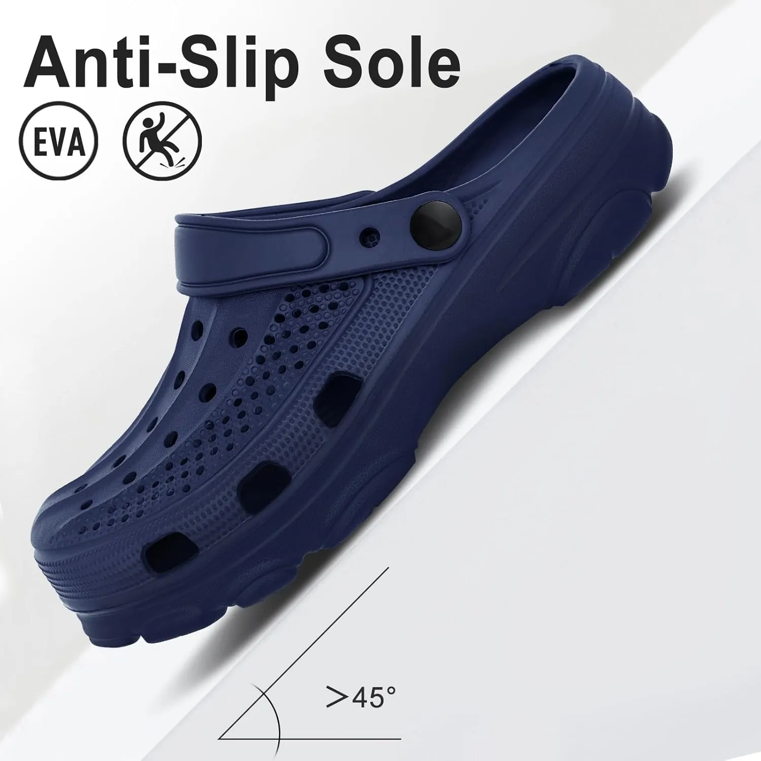 Beslip Womens Mens Garden Clogs Shoes with Arch Support Unisex Comfort Slip-on Sandals