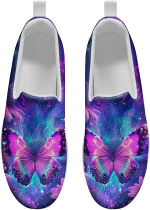 Binienty Women's Slip-On Platform Loafers Breathable Mesh Walking Sneakers Rocking Bottom Footwear