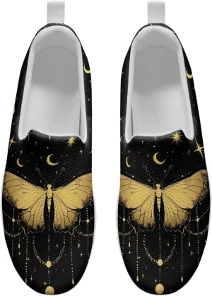 Binienty Women's Slip-On Platform Loafers Breathable Mesh Walking Sneakers Rocking Bottom Footwear