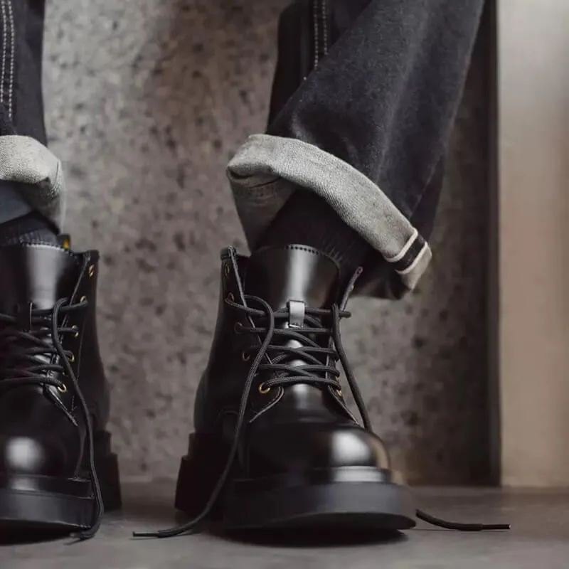 Black Combat Boots For Men"Shadow Warrior Boots"