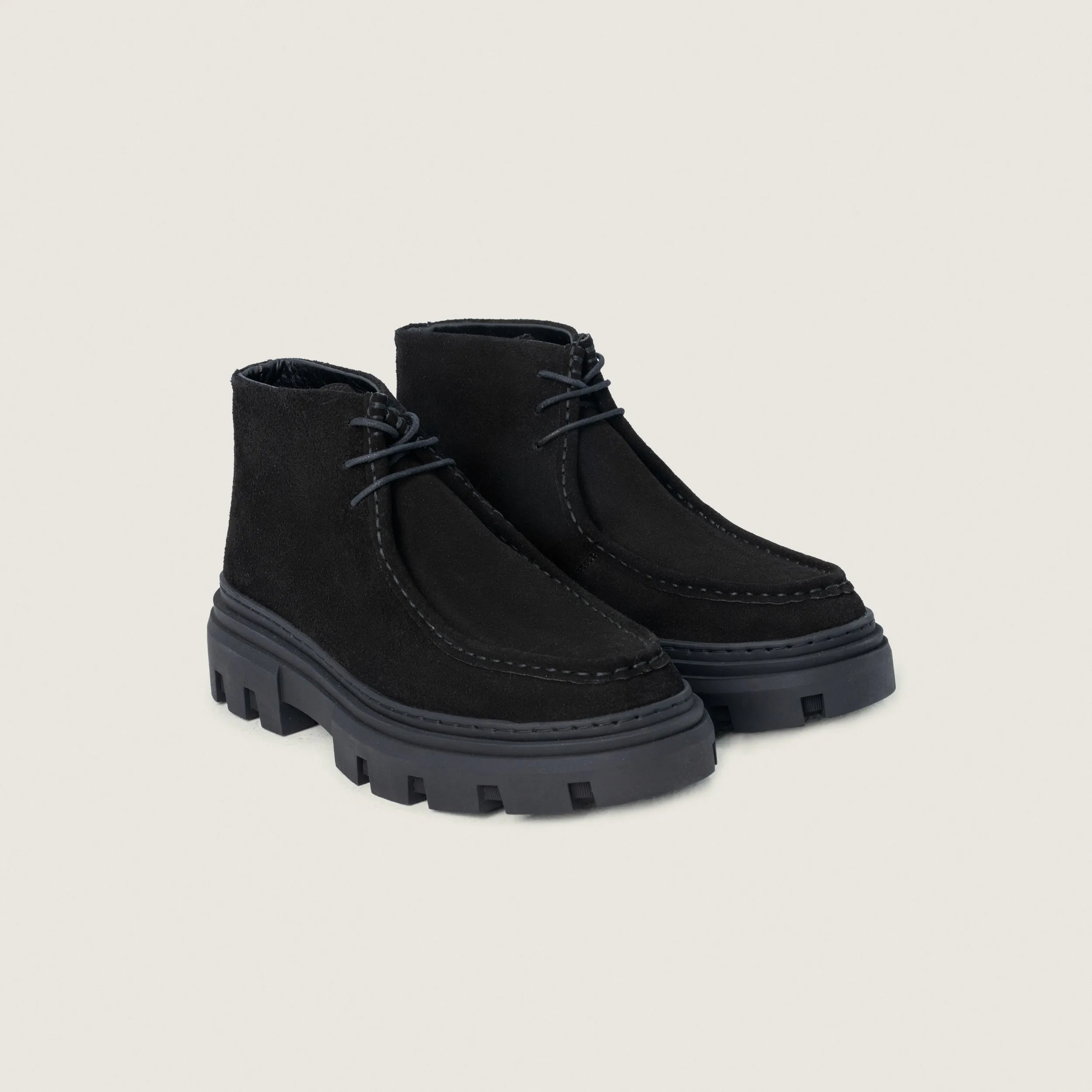 Black Derby Chunky Boots
