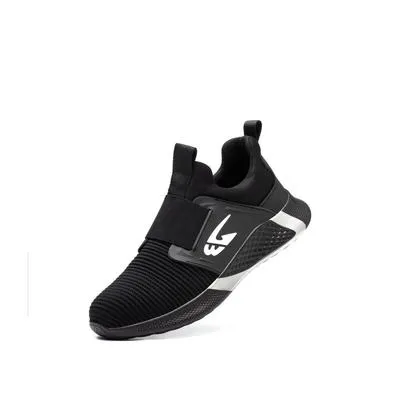 Black Slip-On Safety Shoes - Comfortable and Breathable
