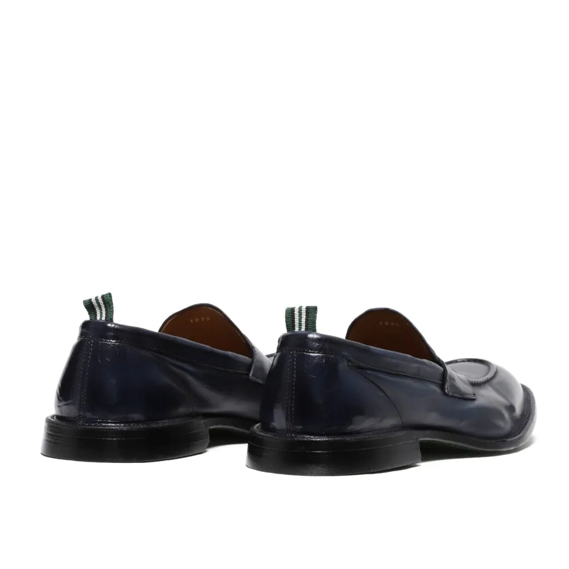 Blue Leather Moccasin