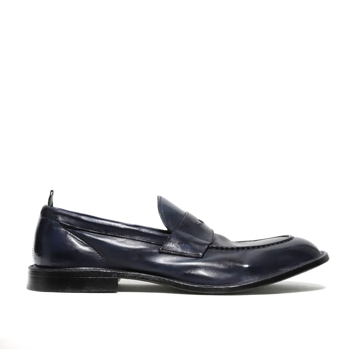 Blue Leather Moccasin