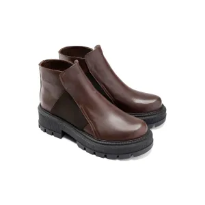 Bold Chunky Chelsea Boots - Brown