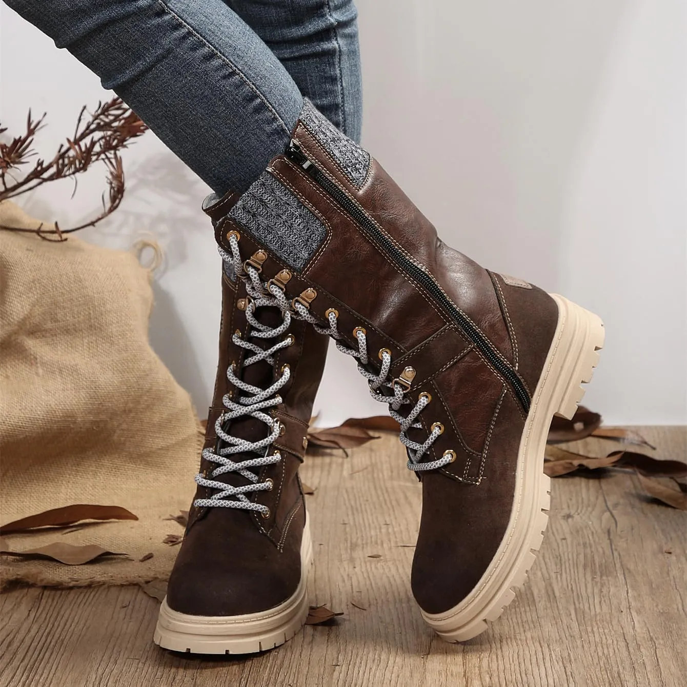 Boots For Women Knee High Wide Width Cowboy Boots Cowgirl Western Pointed Toe Wide Calf Fashion Classic Boot