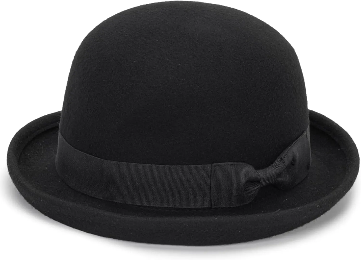 Bowler Fedora Hat with Rolled Brim - 1920s Classic Wool Derby Hats for Man Woman