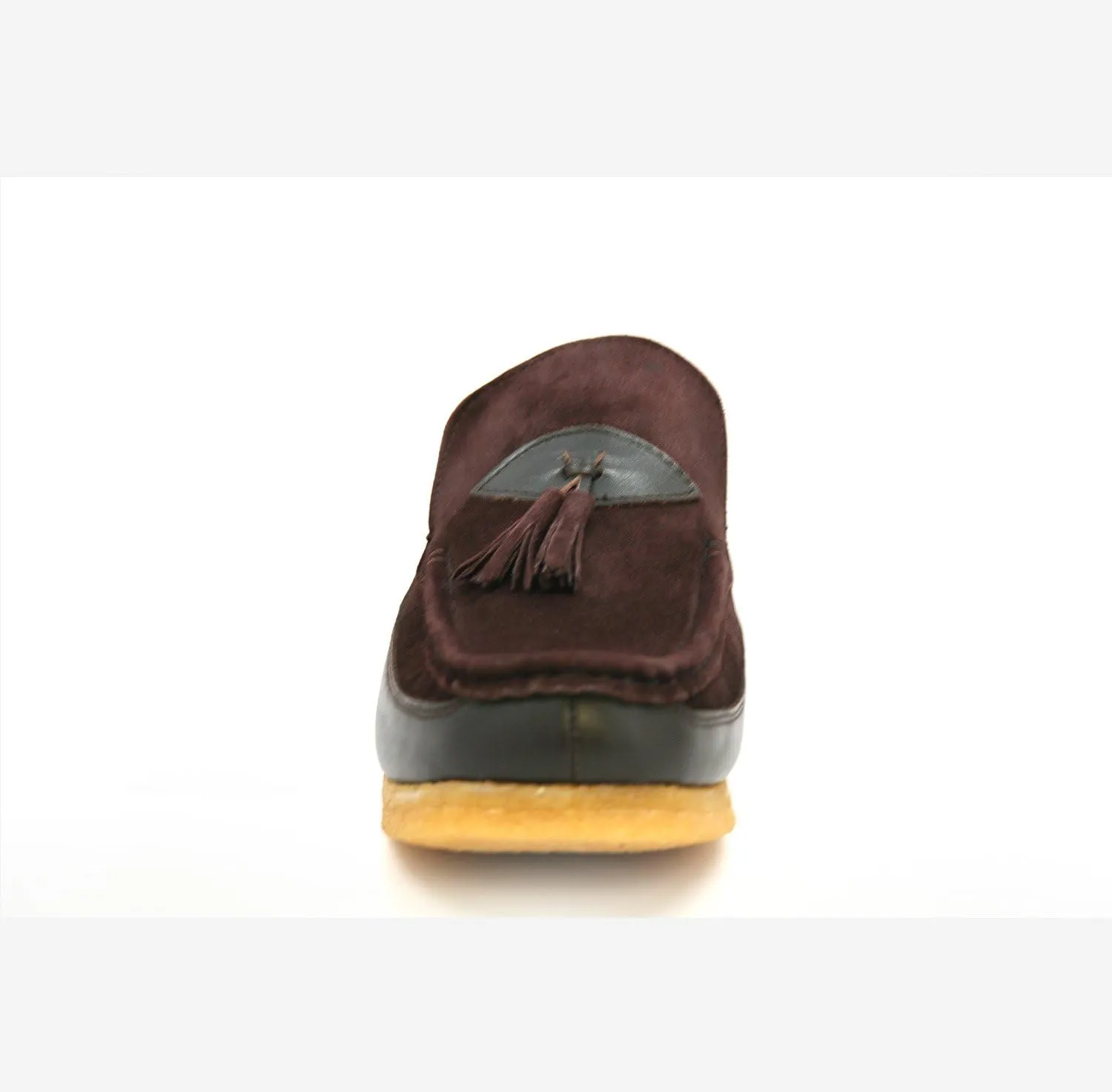 British Collection King Old School Slip On Black Suede Shoes