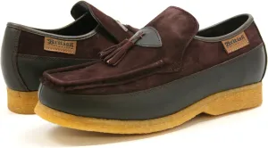 British Collection King Old School Slip On Black Suede Shoes